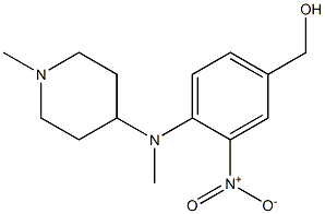 {4-[methyl(1-methylpiperidin-4-yl)amino]-3-nitrophenyl}methanol Struktur