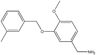 {4-methoxy-3-[(3-methylphenyl)methoxy]phenyl}methanamine Structure