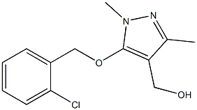 {5-[(2-chlorophenyl)methoxy]-1,3-dimethyl-1H-pyrazol-4-yl}methanol Struktur