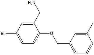 {5-bromo-2-[(3-methylphenyl)methoxy]phenyl}methanamine Struktur