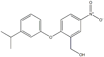 {5-nitro-2-[3-(propan-2-yl)phenoxy]phenyl}methanol Struktur