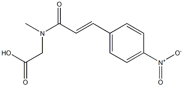 {methyl[(2E)-3-(4-nitrophenyl)prop-2-enoyl]amino}acetic acid Struktur