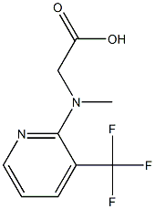 {methyl[3-(trifluoromethyl)pyridin-2-yl]amino}acetic acid Struktur