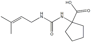 1-({[(3-methylbut-2-enyl)amino]carbonyl}amino)cyclopentanecarboxylic acid Struktur