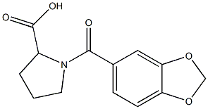 1-(1,3-benzodioxol-5-ylcarbonyl)pyrrolidine-2-carboxylic acid Struktur