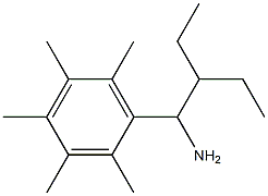 1-(1-amino-2-ethylbutyl)-2,3,4,5,6-pentamethylbenzene Struktur