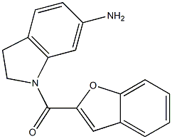 1-(1-benzofuran-2-ylcarbonyl)-2,3-dihydro-1H-indol-6-amine Struktur