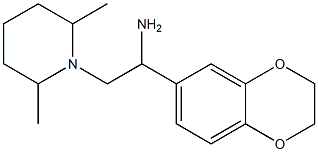 1-(2,3-dihydro-1,4-benzodioxin-6-yl)-2-(2,6-dimethylpiperidin-1-yl)ethanamine Struktur