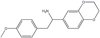 1-(2,3-dihydro-1,4-benzodioxin-6-yl)-2-(4-methoxyphenyl)ethan-1-amine Struktur