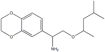 1-(2,3-dihydro-1,4-benzodioxin-6-yl)-2-[(4-methylpentan-2-yl)oxy]ethan-1-amine Struktur