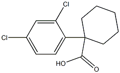 1-(2,4-dichlorophenyl)cyclohexane-1-carboxylic acid Struktur