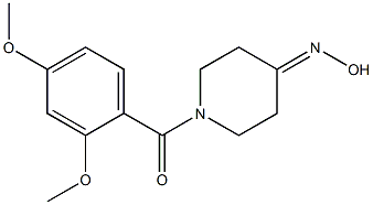 1-(2,4-dimethoxybenzoyl)piperidin-4-one oxime Struktur