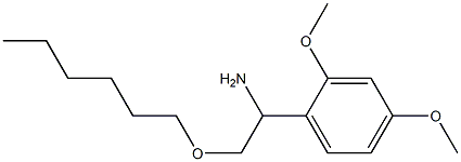 1-(2,4-dimethoxyphenyl)-2-(hexyloxy)ethan-1-amine Struktur