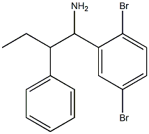 1-(2,5-dibromophenyl)-2-phenylbutan-1-amine Struktur