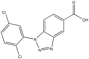 1-(2,5-dichlorophenyl)-1H-1,2,3-benzotriazole-5-carboxylic acid Struktur