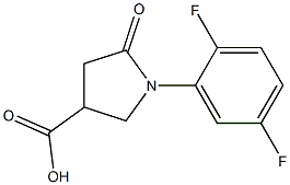 1-(2,5-difluorophenyl)-5-oxopyrrolidine-3-carboxylic acid Struktur