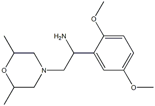 1-(2,5-dimethoxyphenyl)-2-(2,6-dimethylmorpholin-4-yl)ethanamine Struktur