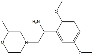 1-(2,5-dimethoxyphenyl)-2-(2-methylmorpholin-4-yl)ethanamine Struktur