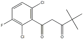 1-(2,6-dichloro-3-fluorophenyl)-4,4-dimethylpentane-1,3-dione Struktur