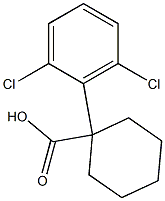 1-(2,6-dichlorophenyl)cyclohexane-1-carboxylic acid Struktur