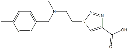 1-(2-{methyl[(4-methylphenyl)methyl]amino}ethyl)-1H-1,2,3-triazole-4-carboxylic acid Struktur