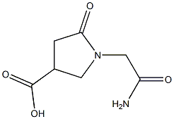 1-(2-amino-2-oxoethyl)-5-oxopyrrolidine-3-carboxylic acid Struktur