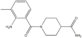 1-(2-amino-3-methylbenzoyl)piperidine-4-carboxamide Struktur