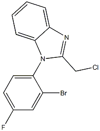 1-(2-bromo-4-fluorophenyl)-2-(chloromethyl)-1H-1,3-benzodiazole Struktur