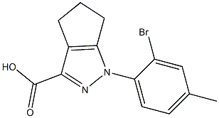 1-(2-bromo-4-methylphenyl)-1,4,5,6-tetrahydrocyclopenta[c]pyrazole-3-carboxylic acid Struktur