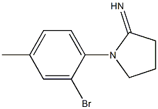 1-(2-bromo-4-methylphenyl)pyrrolidin-2-imine Struktur