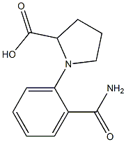 1-(2-carbamoylphenyl)pyrrolidine-2-carboxylic acid Struktur