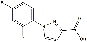 1-(2-chloro-4-fluorophenyl)-1H-pyrazole-3-carboxylic acid Struktur