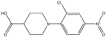 1-(2-chloro-4-nitrophenyl)piperidine-4-carboxylic acid Struktur