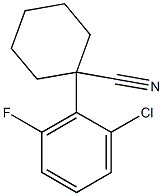 1-(2-chloro-6-fluorophenyl)cyclohexane-1-carbonitrile Struktur