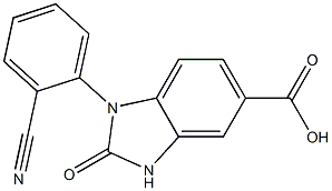 1-(2-cyanophenyl)-2-oxo-2,3-dihydro-1H-1,3-benzodiazole-5-carboxylic acid Struktur