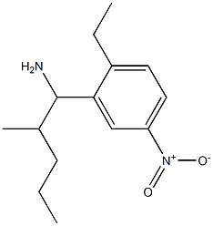 1-(2-ethyl-5-nitrophenyl)-2-methylpentan-1-amine Struktur