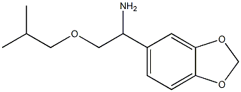 1-(2H-1,3-benzodioxol-5-yl)-2-(2-methylpropoxy)ethan-1-amine Struktur