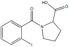 1-(2-iodobenzoyl)pyrrolidine-2-carboxylic acid Struktur