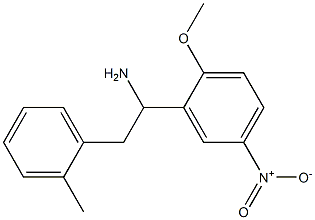 1-(2-methoxy-5-nitrophenyl)-2-(2-methylphenyl)ethan-1-amine Struktur