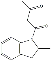 1-(2-methyl-2,3-dihydro-1H-indol-1-yl)butane-1,3-dione Struktur