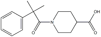 1-(2-methyl-2-phenylpropanoyl)piperidine-4-carboxylic acid Struktur