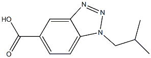 1-(2-methylpropyl)-1H-1,2,3-benzotriazole-5-carboxylic acid Struktur