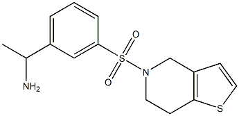 1-(3-{4H,5H,6H,7H-thieno[3,2-c]pyridine-5-sulfonyl}phenyl)ethan-1-amine Struktur