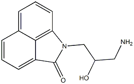 1-(3-amino-2-hydroxypropyl)benzo[cd]indol-2(1H)-one Struktur