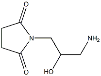 1-(3-amino-2-hydroxypropyl)pyrrolidine-2,5-dione Struktur