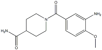 1-(3-amino-4-methoxybenzoyl)piperidine-4-carboxamide Struktur