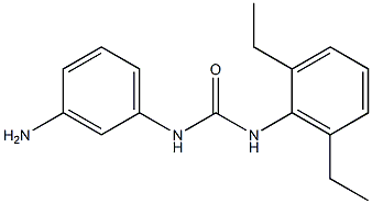 1-(3-aminophenyl)-3-(2,6-diethylphenyl)urea Struktur