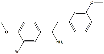 1-(3-bromo-4-methoxyphenyl)-2-(3-methoxyphenyl)ethan-1-amine Struktur