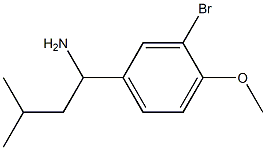 1-(3-bromo-4-methoxyphenyl)-3-methylbutan-1-amine Struktur