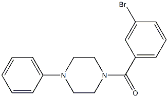 1-(3-bromobenzoyl)-4-phenylpiperazine Struktur